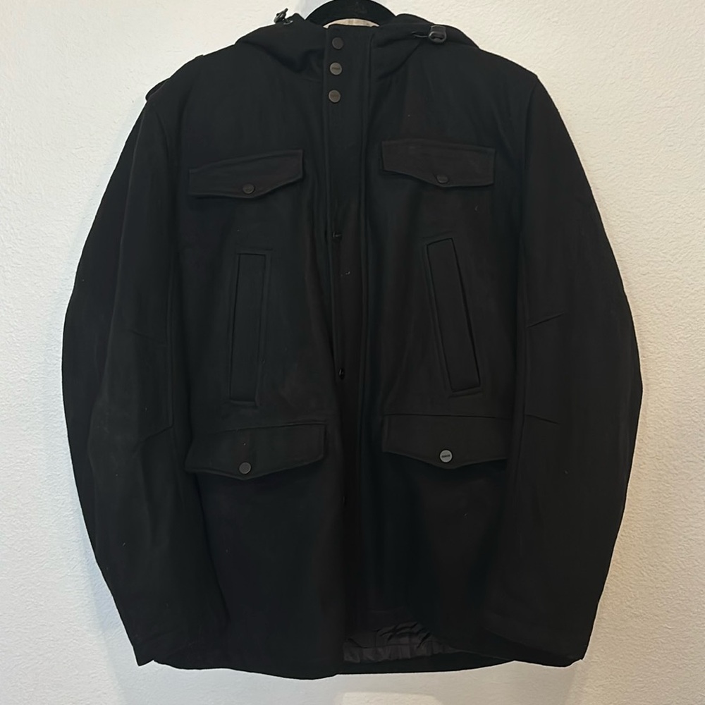 Men’s Guess Hooded Coat with Pockets